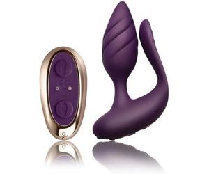 Cocktail plug anale potente con spina 10 X vibrazioni viola telecomando USB IPX7