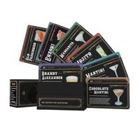 Cocktail Recipe Cards, Mixed Drink Flash Deck, 6.5x5 Inch Bartending Guide with 100 Step Instructions & Ingredient Reference Set, Tool for Home Bar Party Gift Beverage Use