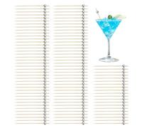 Cocktail Toothpicks - 4.72 Inches, Fruit Skewers, Disco Ball Picks | 100 Piece Set, Appetizer Sticks For Christmas, Party, Holiday, BBQ, Cake, Sandwich, Charcuterie, Indoor, Outdoor