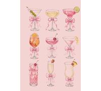 Cocktails & Bows: A Pretty Pink Lined Journal for Notes, Lists & Everyday Thoughts: Cute Coquette-Inspired Notebook with Bows and Cocktail Art