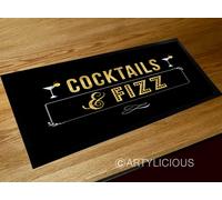 Cocktails & Fizz Champagne Barrette Nero / Barra di Oro Runner Tappetino