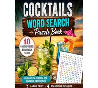 Cocktails Word Search Puzzle Book: Fun Cocktail-Inspired Word Search Puzzles Featuring Spirits, Mixers, Garnishes, Glassware, and Classic Drinks