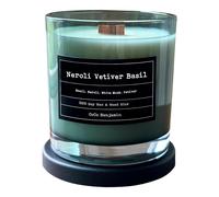 CoCo Benjamin Mecha de madera 100% soja, altamente perfumada, vertida a mano, 8 oz, neroli, vetiver, albahaca