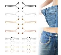 Coco Berming 24 Pezzi Bottone Stringi Pantaloni, Clip per Stringere i Pantaloni, Bottoni per Stringere Jeans, Stringi Pantaloni Vita, Bottone Rimovibile