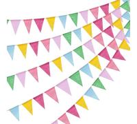 Coco Berming 5 Pezzi Bandierine Colorate, Multicolore Festone Striscione 24 Metri, 60 Bandiere Ghirlanda, Festoni Decorazioni per Festa, Compleanno, Matrimonio, stanza dei Bambini, Giardino (Stile B)