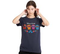 Coco Coco Skull Logo Full Color Ladies T Shirt, Deep Navy T-Shirt Donna