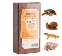 Coco Coir Brick, Compressed Fiber Block, Organic Soil Substitute, Moisture-Retaining Substrate, Ideal for Gardening, Reptile Habitats, Hermit Crabs, Snakes, Frogs, Tortoises, Geckos