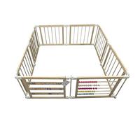 COCO DESIGN Box in legno per bambini, 8 o 10 pannelli, pieghevole, con pannello porta e giocattoli integrati, dimensioni e forma regolabili, cortile portatile per bambini e neonati (8 pannelli)