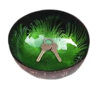 COCO DOOK BOLL - Decorazione Della Casa Per Ufficio Servisti Frutta Nuts Key Storage | Ciotola Di Cereali Lucidati | 4,72-5,51 Pollici | Guscio Di cocco Naturale Per Tavolo, Insalate, Nave