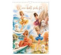 Coco hält sich fit (Wandkalender 2027 DIN A4 hoch), CALVENDO Monatskalender: Mit Tutu und Bichon Frisé durch die Welt des Sports