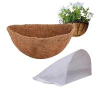 COCO LINERS - Liner della finestra | Rivestimenti in fibra di coco | Buccia rotonda di cocco per piantare fodere di sostituzione per cesto appeso a parete sospeso pre-formazione di fibra di fibra di c