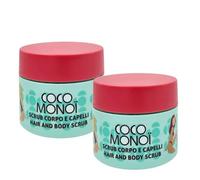 Coco Monoi Scrub Corpo e Capelli 2in1 - Idratante con Olio di Cocco e Olio di Tahiti, Azione Esfoliante Delicata, Pelle Liscia e Capelli Leggeri, 250 ml (2 Unità)