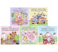 Coco Wyo: A Cute & Comfy 5 Colouring Books Collection Set (Cozy Friends, Cozy Corner, Cozy Cuties, Cozy Days & Cozy Vibes)
