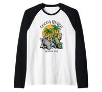 Cocoa Beach, Florida USA, lamantino con Design a Coccodrillo Maglia con Maniche Raglan