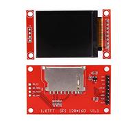 Cocoarm 1.8 Pollici Modulo Display TFT LCD SPI, Schermo a Colori ST7735 128x160 con Presa per Schede SD e Adattatore PCB per 8051 AVR PIC ARM