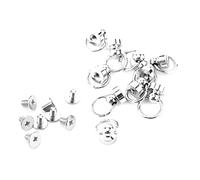 Cocoarm 10 Pezzi di Borchie a Rivetto in Ottone, con Vite Posteriore e Testa Rotonda Ad Anello 1 X 0,9 Cm per Lavorazione della Pelle, Borse, Cinture, Scarpe, Cappelli, Progetti Fatti a