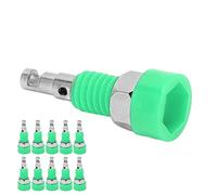 Cocoarm 10 Pz 2mm Presa a Banana Ottone ABS Jack a Banana da 30VAC a 60VDC 10A Mini Binding Post per Strumenti Elettronici Invertitori Saldatrici e Generatori di Carica (GREEN)