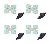 Cocoarm 10 Set Ugelli Nebulizzatori Ugelli Nebulizzatori a Croce in Plastica con Giunto da 4 7 Mm Collegamento Rapido Ampia Copertura Facile Pulizia per Giardino Serra Terreni Agricoli Vivaio