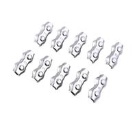 Cocoarm 10pcs M3 Morsetti per Cavi in acciaio Inossidabile Duplex, Forte Impugnatura per Progetti Fai - -te e Uso Esterno