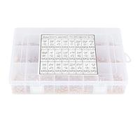 Cocoarm 1200 Pezzi 24 Valori Monolitico Kit di Assortimento di Condensatori Ceramici 50V 10pf 10uf con Scatola di Stoccaggio Trasparente per Appassionati di Professionisti Elettronici