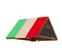 Cocoarm 132x226cm Tenda Esterna, Tessuto Oxford 210D Protezione Dal Sole, Gelo, Impermeabile, Antipolvere con Accessori a Vite per Antivento per Terrazza, (Abbinamento colori verde, beige e rosso)