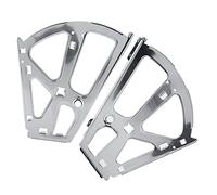 Cocoarm 2 Pezzi di Armadio per Scarpe Cardini con Cassetti in Acciaio Inossidabile Canni di Sostituzione Adattati per la Scaffale per Scaffali per Scarpe con 3 Strato Silver (2 livelli)
