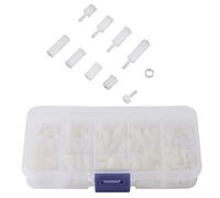 Cocoarm 200 Pcs M2.5 STAFFICI DI NYLON Spacianti Esagni e Kit DI Assortimento DI Bulloni Femminile Femminile Maschile Maschile con Scatola DI Stoccaggio in Plastica per il Gruppo DI