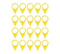 Cocoarm 20PCS Dadi Indicatori Sciolti per Ruote, Frecce di Avviso Visivo Gialle Ad Alta Visibilità da 33MM con Costruzione in Plastica Resistente, per Camion Rimorchi Autobus Trattori