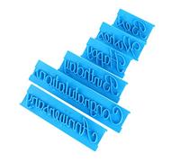 Cocoarm 3 Set Stampo per Lettere in Plastica per Goffratura per Torte per Decorazione Torta, Stampo per Stampa Scrittura a Mano con Parole di Auguri di Buon Compleanno, Strumento Fai da Te per Pane