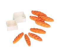 Cocoarm 40Pcs Dollhouse Miniature Bread Lifelike Resin Mini Food for Dollhouse with 10 BasesSafe Eco-Friendly Tiny Breads