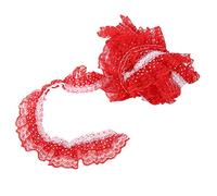 Cocoarm 5 Iarde di Nastro in Pizzo in Pizzo in in con Punti di Stampa e Abbellimenti di Paillettes per Relitti di Nozze Artigiani Fai -da -te Che Avvolgono gli Accessori per Capelli per Capelli