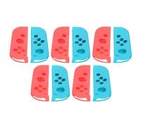 Cocoarm 5 Set Coperture in Silicone per Controller NS , Rosso Blu | Protezione antipolvere antiurto, design preciso del ritaglio, impugnatura ergonomica, accessorio console leggero, uso in