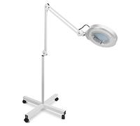 Cocoarm 5X Lente d'Ingrandimento Lampada Terra Verticale Lampada Pavimento in Vetro Regolabile Rotolamento diottrie Salon Spa Beauty Makeup Light Strumento di ingrandimento
