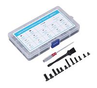 Cocoarm 600Pz Set Viti per Computer, Testa Piatta Acciaio Al Carbonio M2 M2.5 M3 Assortimento con Cacciavite e Spazzola, per PC Alimentatori Schede Madri Hard Disk Laptop