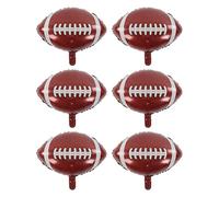 Cocoarm 6Pcs Palloncini Calcio Palloncini in Alluminio a Tema Calcio Grandi Dimensioni Sicuri Non Tossici Riutilizzabili con Motivi Trasparenti per Decorazioni di Compleanno