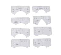 Cocoarm 9 Pezzi Set di Righelli di Allineamento Righello da Cucito in PVC con Guida di Centraggio per Girocollo e Scollo a V T-shirt Design Strumento di Abbigliamento per Bambini per Adulti