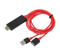 Cocoarm Adattatore HDTV -tier 1080p HD Multimedia Interfaccia Adattatore Cavo Sync Sync Skärmans PER PROGETTORE, MATERIALE USB (rosso)