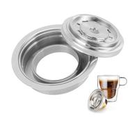Cocoarm Adattatore per Capsule di Caffè Riutilizzabile, Supporto Convertitore in Acciaio Inossidabile per GCA1 Next POP ENV135 con Spazzola a Cucchiaio 4 Adesivi (150 ml)
