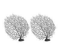 Cocoarm Albero di Corallo Artificiale, Pianta di Corallo per Acquario in Plastica 2 Pezzi 30 X 26 X 4,5 Cm Decorazione per Acquario, Facile da Pulire, Forma Realistica per l'abbellimento