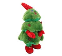Cocoarm Albero di Natale Elettrico Peluche Canto Danza Albero di Natale con Plastica Cotone Poliestere 8 Canzoni Incandescente Oscillante 16,1 Pollici di Giocattoli per Bambini Decorazione della
