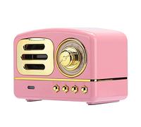 Cocoarm Altoparlante Bluetooth Altoparlante Wireless Portatile in Plastica JL5.2 3W 400mAh con Scheda TF USB AUX Manopola Volume Radio per Viaggi all'aperto Home Office (PINK)