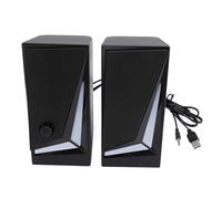 Cocoarm Altoparlante per Computer, Altoparlante per Laptop USB ABS con Porta da 3,5 Mm, unità Full Range da 2 Pollici, Picco da 10 W, 7 Effetti di Luce Dinamici RGB per Giochi per Computer Desktop