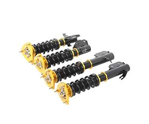 Cocoarm Ammortizzatori Coilover in Metallo Ammortizzatori Ammortizzatore Regolabile a 24 Vie Cuscino Regolabile in Altezza Supporto Superiore per Legacy Street Track Use