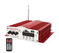 Cocoarm Amplificatore Audio per Auto Amplificatore Audio Digitale in Metallo 30W 4CH DC 12V con Telecomando Suono Chiaro Bassa Distorsione per Auto Universale MP3 MP4 DVD VCD FM USB Play