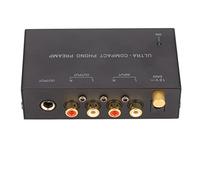 Cocoarm Amplificatore Phono Independent Knob Control Plug and Play Plug and Play for Player Metal Black (Spina europea)