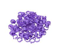 Cocoarm Anello per Piede di Pollo Anello per Piede di Pollame in Plastica PP 100 Pezzi Fasce per Gambe con Clip per Anatre, Galline, Oche, Riutilizzabili, Marcabili, Facili da Installare, per
