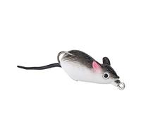 Cocoarm Artificial Bait Mouse, Shape Soft Fishing Lures Topwater Lure Surface Lure Popper Lure with 3D Eyes Dual Barbed Hooks for Freshwater Saltwater Fishing 翻译为意大利语： Esche (grigio scuro)