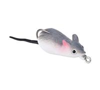 Cocoarm Artificial Bait Mouse, Shape Soft Fishing Lures Topwater Lure Surface Lure Popper Lure with 3D Eyes Dual Barbed Hooks for Freshwater Saltwater Fishing 翻译为意大利语： Esche (Grigio chiaro)