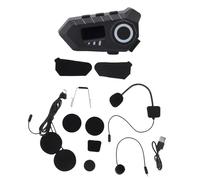 Cocoarm Auricolare per Casco Moto Auricolare Moto Wireless con Radio FM, Display LCD, Impermeabile IP65, 40 Ore di Riproduzione, Riduzione del Rumore, per Pendolari e Ciclisti in Tournée