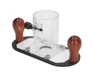 Cocoarm Base per Taglierina per la Lavorazione del Legno Base per Fresatrice in Plastica Trasparente con Lega di Alluminio, Acrilico e Legno Massiccio, Attacco per Taglierina da 65 Mm per la